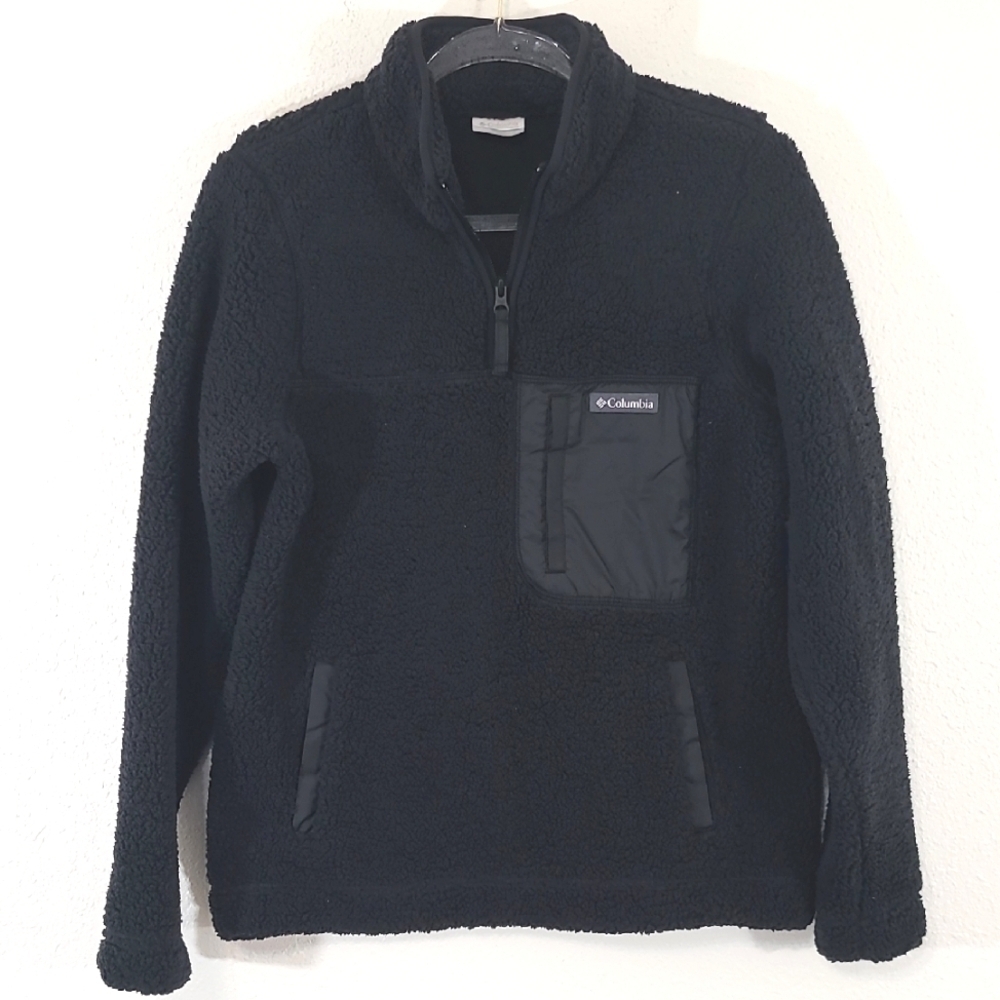 *NWT* COLUMBIA Women's Black West Bend 1/4 Zip Fleece Pullover, size Medium